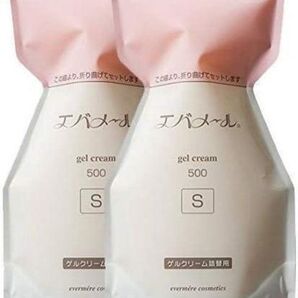 2個 エバメール ゲルクリーム Sタイプ 詰替 500g オールインワンジェル 箱出し リフィル Sタイプ詰替用