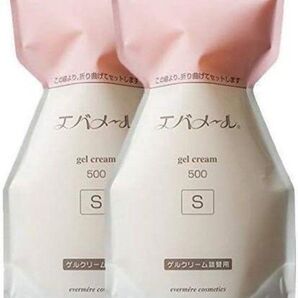 2個 エバメール ゲルクリーム Sタイプ 詰替 500g オールインワンジェル 箱出し リフィル Sタイプ詰替用