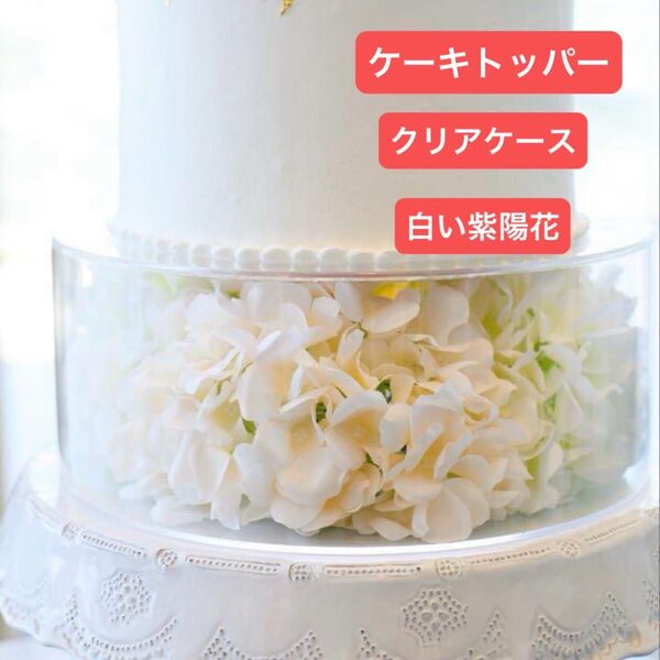 結婚式 ケーキトッパー 飾り ウェルカムスペース ゲストテーブル クリアケース 装飾 花嫁diy 持ち込み 高見え 節約