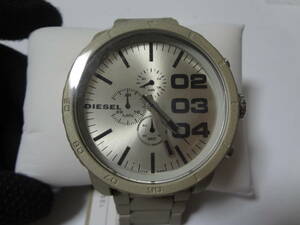 DIESEL diesel chronograph aluminium wristwatch men's DZ4252 exhibition unused goods battery replaced box less 