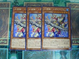 遊戯王 　水精鱗 メガロアビス　レア　3枚セット　プレイ用　R20506　数量2