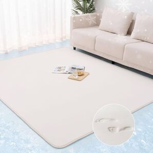 カーペット 夏用 ラグマット 低反発ラグ ひんやり 135x185cm 約1.5畳 10mm 厚手 冷感ラグ Q-MAX値0.4