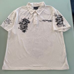 Ed Hardy ポロシャツ ホワイト メンズ 3L