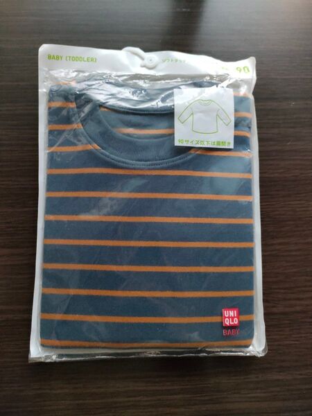 90cm 新品未使用ユニクロベビー UNIQLO ソフトタッチコットンクルーネックT 長袖ロンT