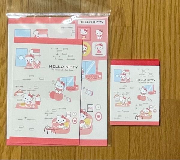 【新品未使用】ハローキティ ミニメモ×レターセット