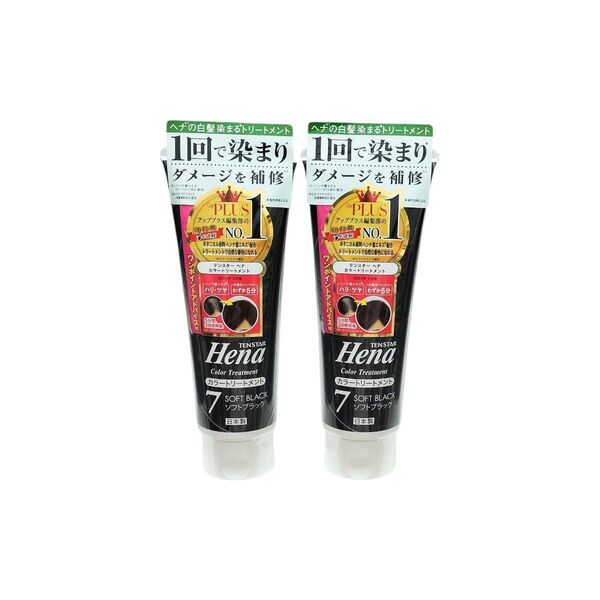 【未使用品】テンスター カラートリートメント 7 ソフトブラック ヘナ 250g×2本セット