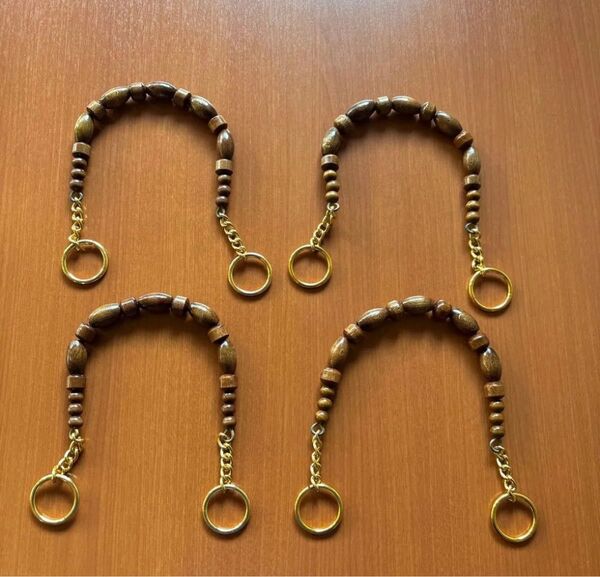 カバン持ち手*木材と金具 2組ハンドメイド材料