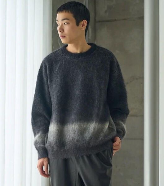 YOKE モヘア グラデーション クルーネック ニット KID MOHAIR GRADATION CREWNECK SWEATER