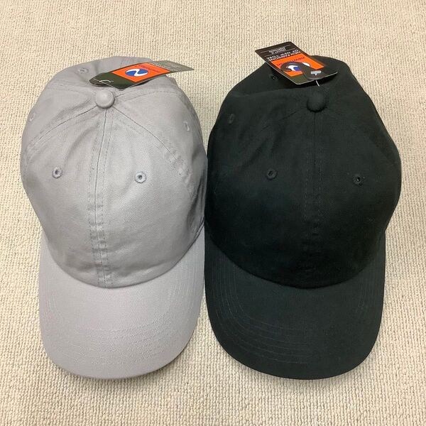 新品未使用 ニューハッタン キャップ 帽子 cap レディースメンズ 2個セット 黒/グレー newhattan