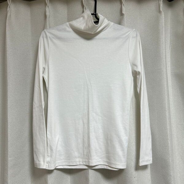 ホワイト タートルネック Tシャツ インナートップス Mサイズ