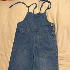 値下げ 新品 デニム サロペット カバーオール フリー