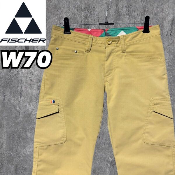 FISCHER フィッシャー レディース ゴルフパンツ ストレッチ 刺繍ロゴ