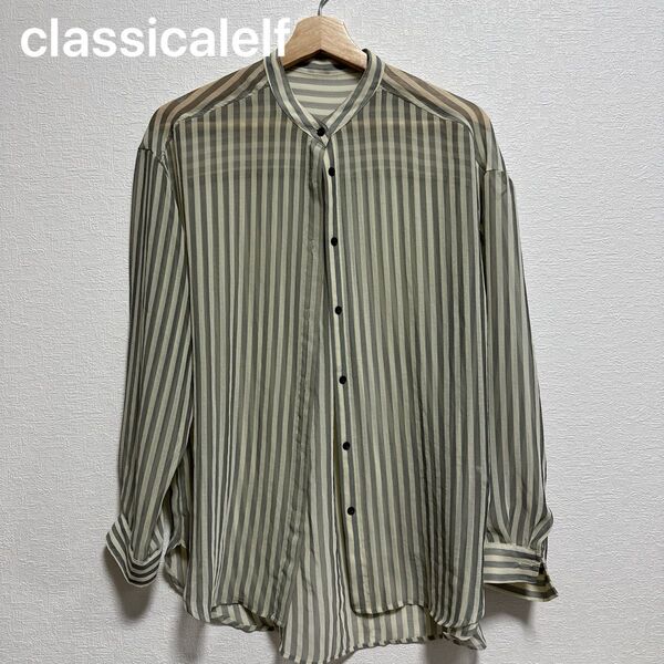 classicalelf シアーストライプシャツ S