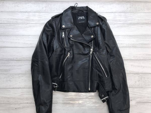 ZARAレディース 黒 レザー (羊革)ライダースジャケット(未使用) 2025年最新】Yahoo!オークション -zara レザージャケット