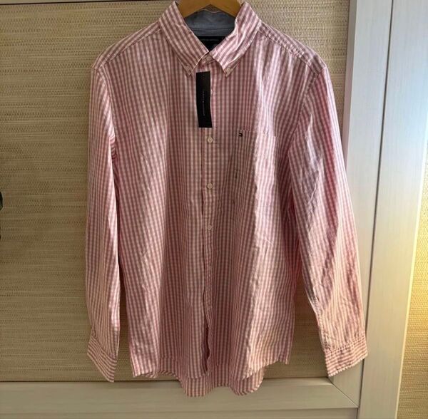 新品未使用 TOMMY HILFIGER トミーヒルフィガー ボタンダウン シャツ ピンク L