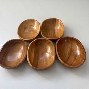 木のお皿 5枚セット ボウル 器 食器 おしゃれ雑貨 ナチュラル