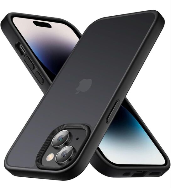 iPhone 15 用 ケース 半透明 衝撃吸収 米軍MIL規格取得 マット感