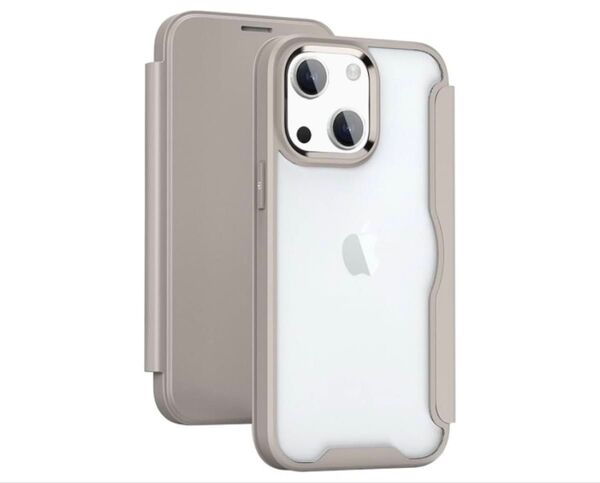iPhone 14Plus用ケース 高級なPUレザー+PCパネル+TPUバンパー