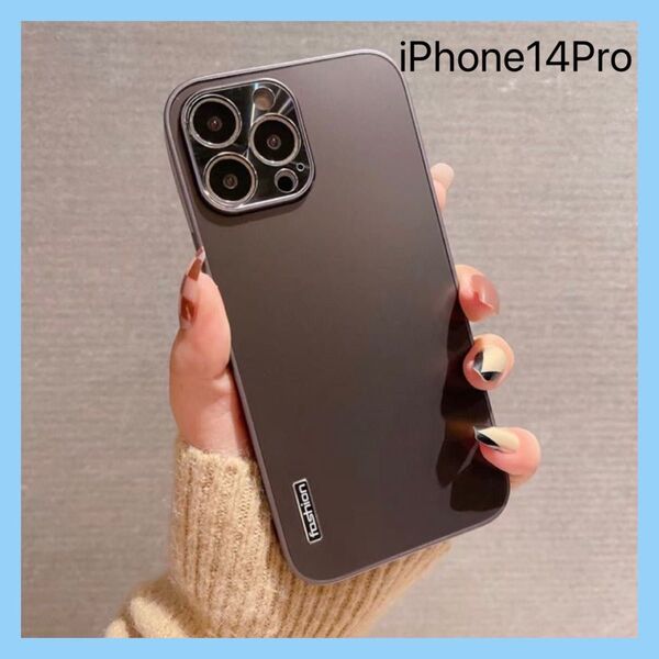 iPhone 14Pro ケース ハードケース ブラック 黒 シンプル 耐衝撃