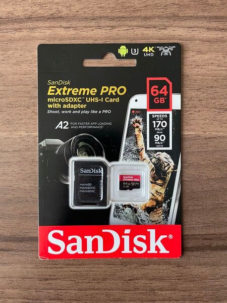 SanDisk Extreme PRO 64GB SDSQXCY-064G-GN6MA microSDXC メモリーカード