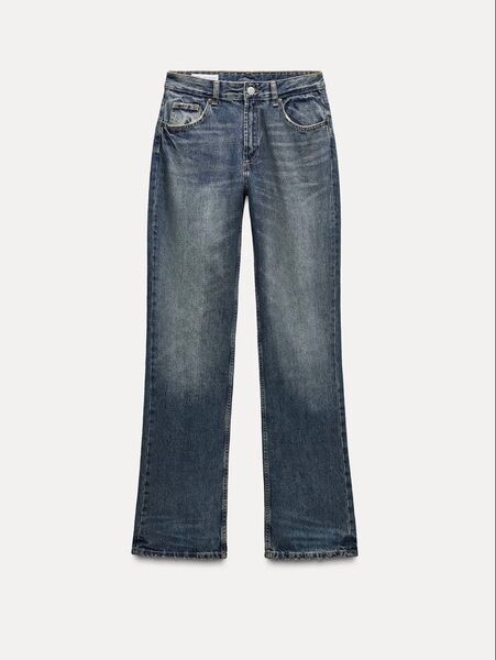 ZARA 新品 TRF BOOTCUT ミッドライズ デニムパンツ ネイビー ジーンズ デニム ジーパン ボトムス