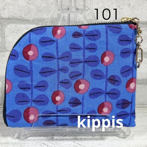 ハンドメイドポーチ l字ファスナー 財布 ミニ財布 kippis