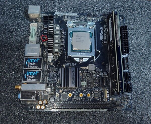 ASRock Z370M-ITX/ac + core i5 8500 メモリ8GB セット 動作確認済