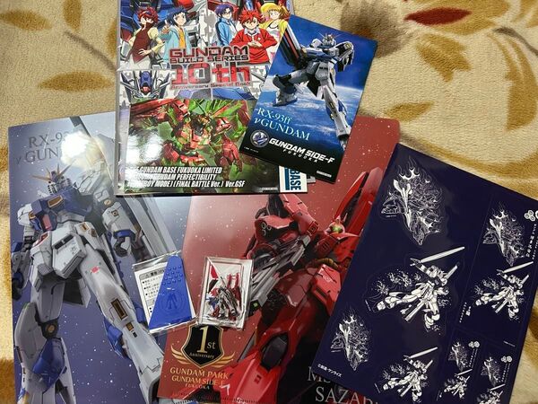 ガンダムベース sideF 非売品景品セット ステッカー 冊子 アクリルスタンド パーツセパレーター クリアファイル 博多 福岡