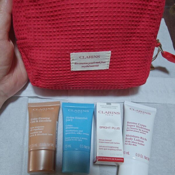 新品未使用 CLARINS セット 赤いポーチ付き