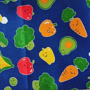 *387*野菜柄 オックス はぎれ