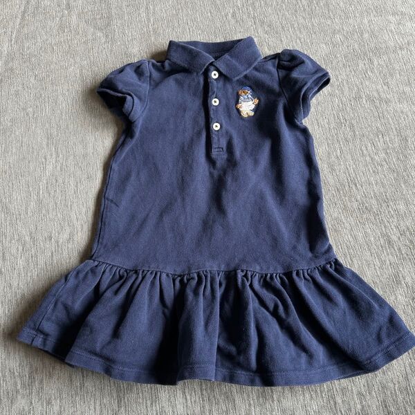 女の子 ワンピース キッズ RALPH LAUREN 半袖 ポロラルフローレン ラルフローレン ネイビー ポロベア