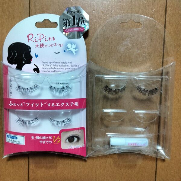 新品☆カテ変☆RiPiれる天使のつけまつげ☆ORP-03 リピれる うるふわeyes 3ペア セット アイラッシュナチュラル
