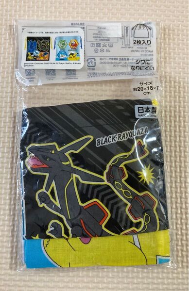マチ付き巾着 2枚セット ポケットモンスター ポケモン 子供用 男の子 幼稚園 保育園 小学生 巾着袋 2個 日本製