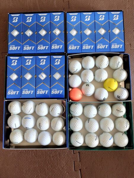 ブリヂストン エクストラソフト 全6ダース 73球 新品3ダース ロストボール3ダース