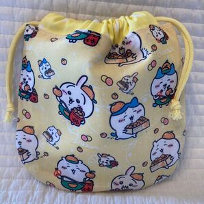No.456 ちいかわ みかん ミニ巾着袋 ハンドメイド