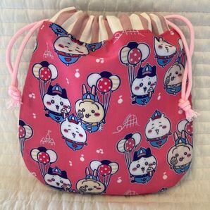 No.476 ちいかわ ちいかわゆうえんち ミニ巾着袋 ハンドメイド