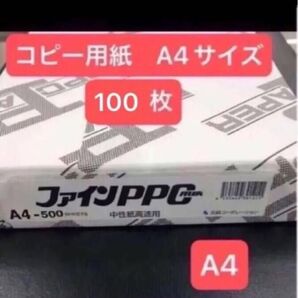 コピー用紙 プリンター用紙 A4 100枚 【小分け】 ファインPPC堀北コーポレーション 中性紙高速用