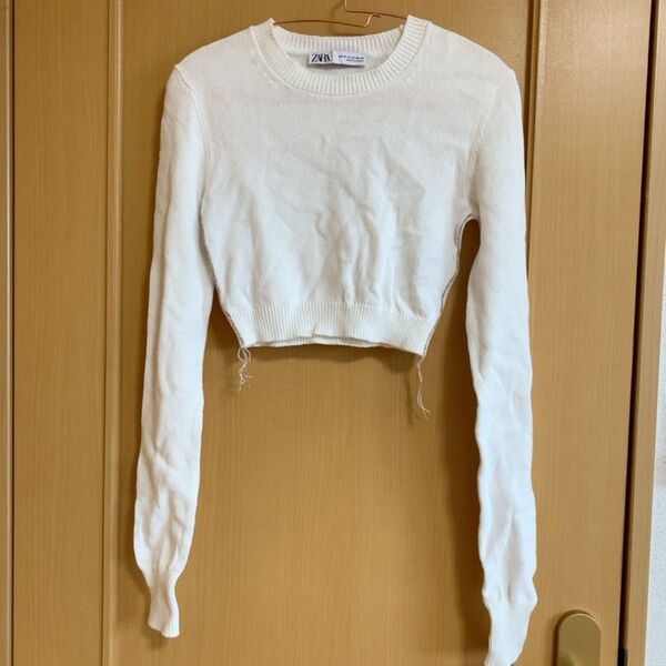 ZARA クロップド丈 ニット XS