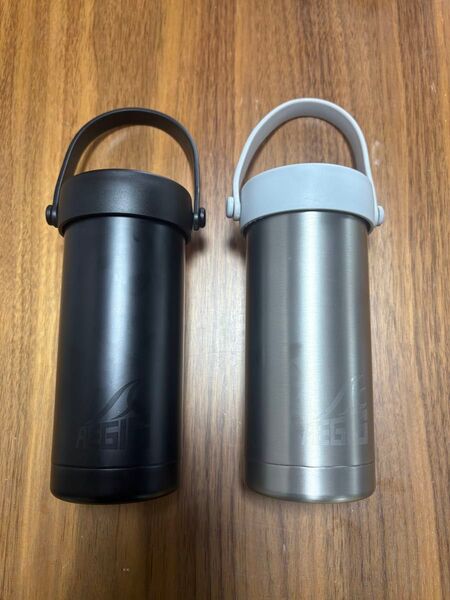 【人気イージス 2個セット】ペットボトル用 ステンレスボトル ブラック&シルバー定番