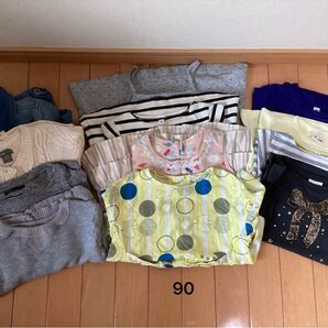 90cm トップス おまとめ セット 女の子 カットソー カーディガン トレーナー GAP FITH ワンピース