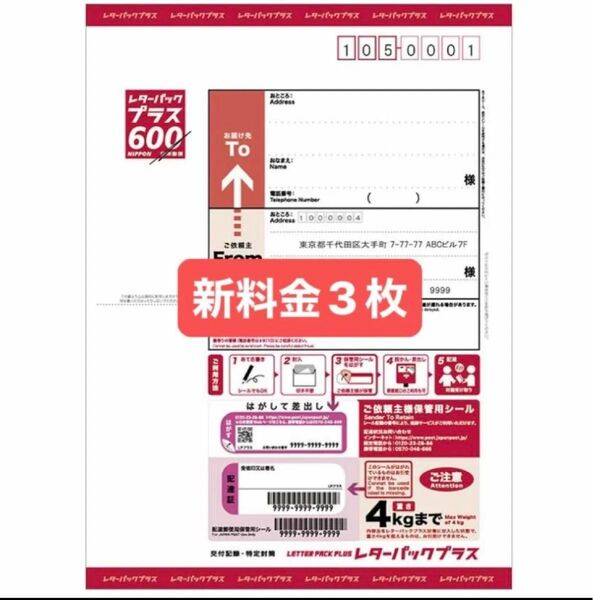 レターパックプラス 【3枚】
