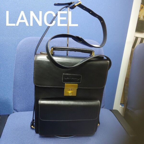 LANCEL レザー ショルダーバッグ