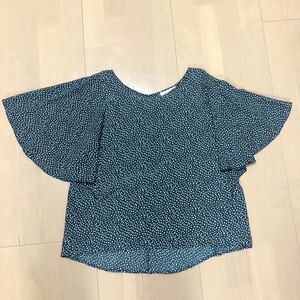 chocol raffine robe バタフライスリーブブラウス　黒