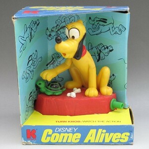  Disney Pluto action TOY черепаха KOHNER фирма 1970~1980 годы передний половина Hong Kong производства 