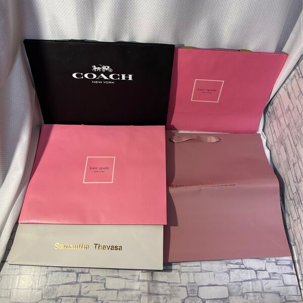 【ハイブランド ショップ袋5点セット】コーチ COACH ケイトスペード サマンサタバサ
