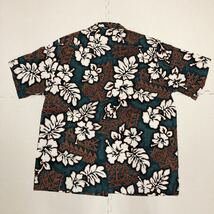 Hawaiian Flavor ハワイアンフレーバー ハワイ製 アロハシャツ ガラシャツ 半袖シャツ ハイビスカス L_画像3