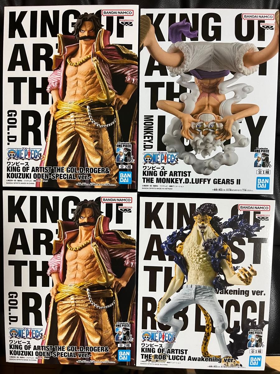 ワンピース フィギュア KING OF ARTIST ニカ ルッチ 4個セット ワンピース フィギュア KING OF ARTIST ニカ ルッチ 4個セット