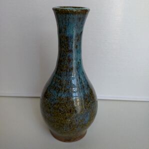 花巻 鍛冶丁焼 阿部勝義 一輪挿し 花入 高さ約16㎝ 花器