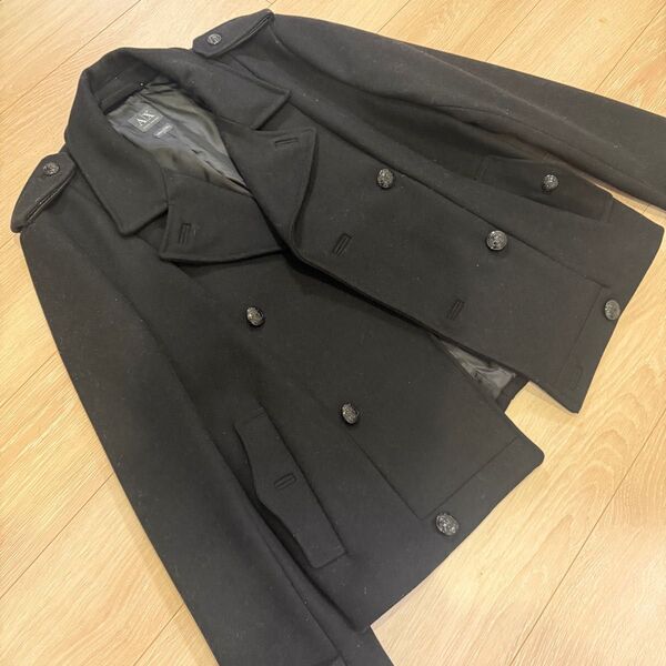 A|X Armani Exchange Pコート 黒 ブラック