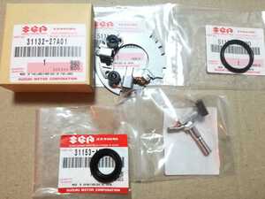 ペイペイSUZUKI 純正 新品 GSX400E GSX400T GSX400L GSX450E セルモーター ブラシ オイルシール付き ザリ ゴキ